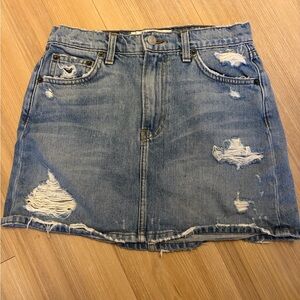 REFORMATION Denim Mini Skirt Size 26